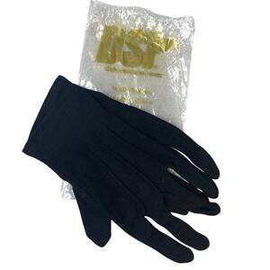 New In Package Lot of 11 Pairs DSI Small Black 100% Cotton Marching Band Gloves
